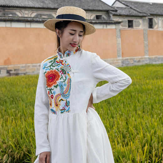 镜花刺绣大摆连衣裙 | 杨丽萍老师同款 | 现货加急发| 长短袖 商品图7