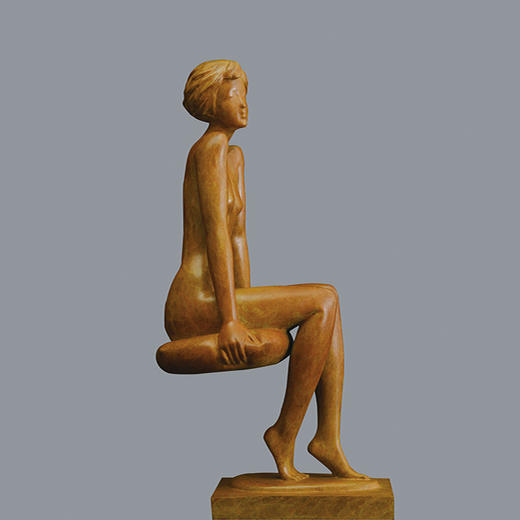 宇达青铜摆件 何锦华作品《清风》艺术装饰摆件  高50cm 商品图0