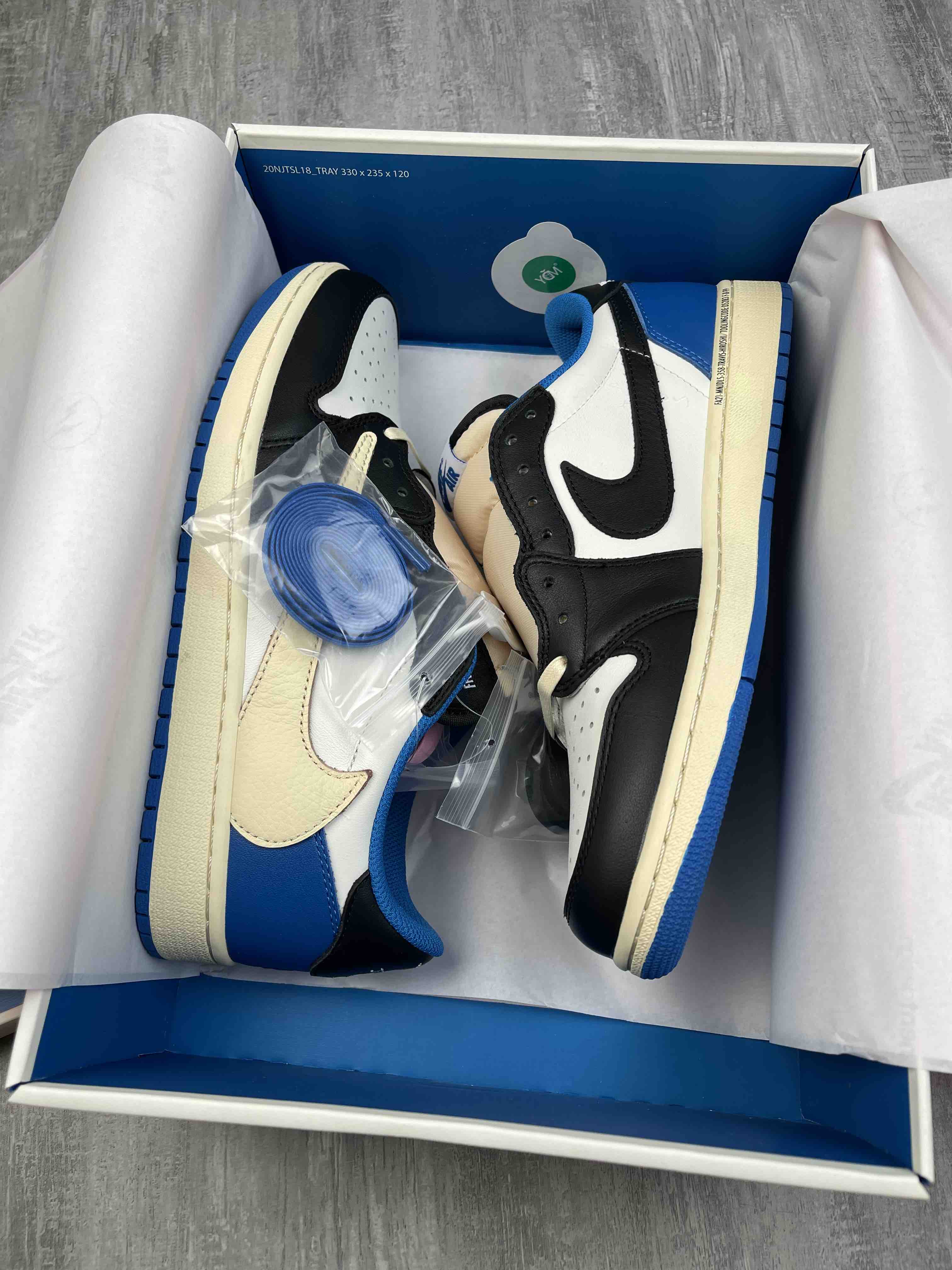 特价36码 ts x fragment x aj1 藤原浩倒钩 闪电三方联名 低帮倒钩