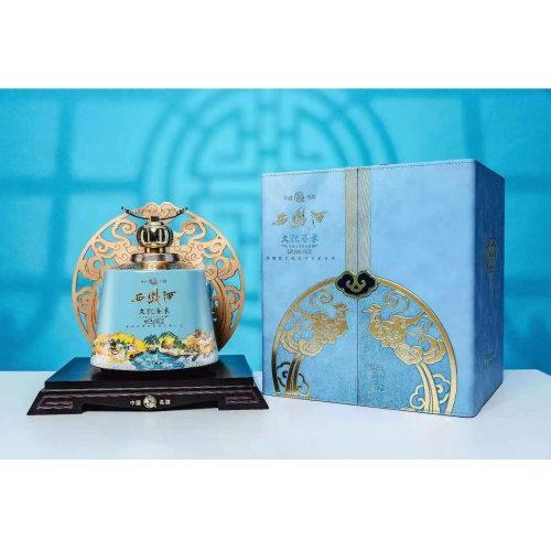 【中国名酒收藏大坛酒】西凤酒 文化艺术酒 55度 2.5L装 凤香型白酒 皮盒礼盒装 带收藏证书 独立展示架 收藏摆柜送礼 商品图4