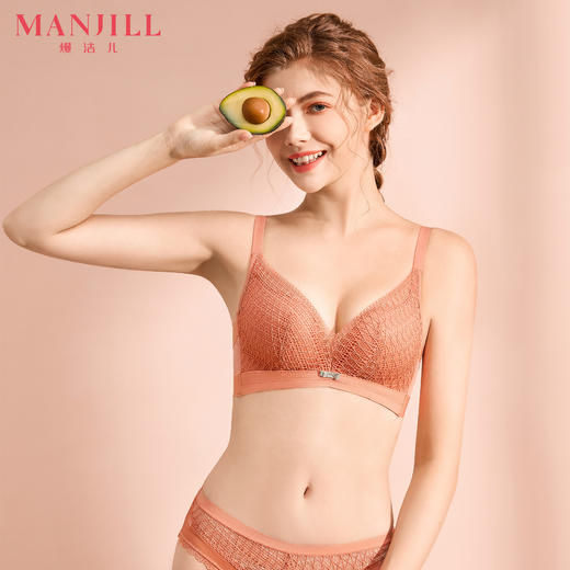 熳洁儿 小胸显大聚拢无痕文胸无钢圈收副乳内衣女上托性感蕾丝胸罩20761535 商品图1