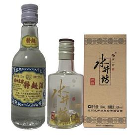 【酒版】泸州老窖60版（工农牌）老特曲 52度 125ml 2016年出厂；水井坊·井台 52度 100ml 2019年出厂 收藏摆柜