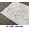 【有步骤、大彩图】李晓明工笔画白描底稿小品《烟笼翠》牡丹初学者临摹花鸟线稿KL17 商品缩略图4