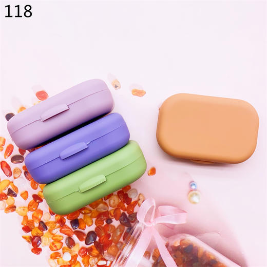 22年新款磨砂简约美瞳盒隐形眼镜盒伴侣盒双联盒118 商品图1