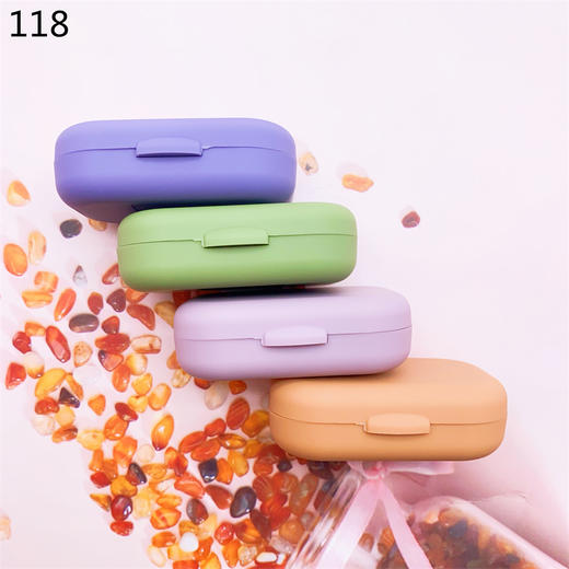 22年新款磨砂简约美瞳盒隐形眼镜盒伴侣盒双联盒118 商品图3