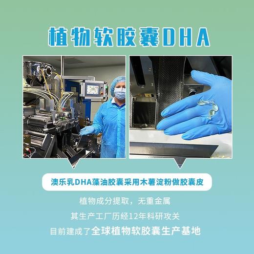 【领券4瓶到手单价199】澳乐乳 儿童DHA藻油胶囊90粒*1瓶 DHA儿童宝宝dha藻油胶囊 商品图6