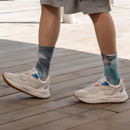 【线下同款 加密三明治网布+反绒皮+超纤革鞋面智能回弹科技中底赛琪男士休闲跑鞋332171 商品图7