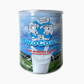 官方直营【双牛 Two Cows 淘高斯】进口牛奶粉青少年成人脱脂奶粉1000g罐装