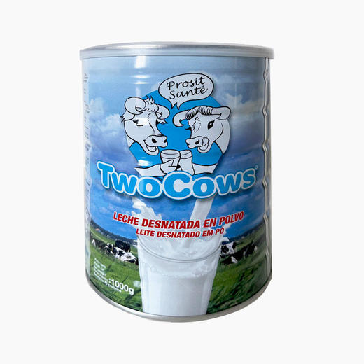 官方直营【双牛 Two Cows 淘高斯】进口牛奶粉青少年成人脱脂奶粉1000g罐装 商品图0