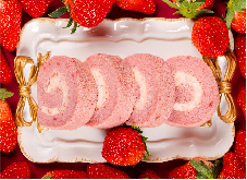草莓奶冻卷