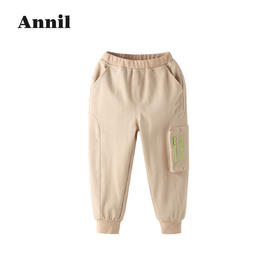 安奈儿男童全腰针织单裤xb216538