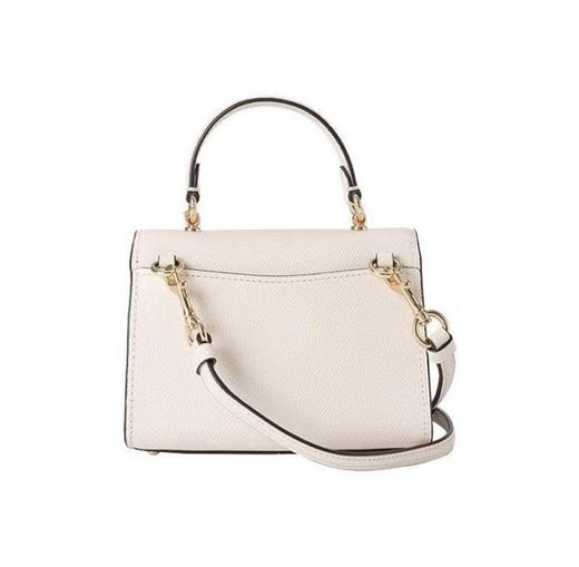 【预售】COACH蔻驰Tilly荔枝纹翻盖皮革手提单肩斜挎包迷你女款纯白色 商品图2