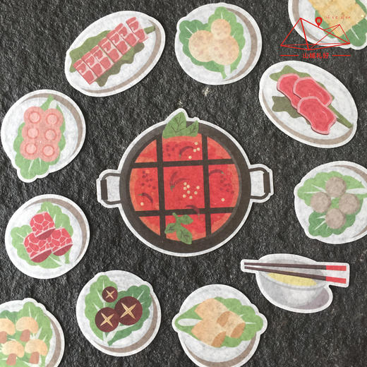 山城火锅美食贴纸包12张/贴纸包/重庆原创伴手礼/旅游纪念品 商品图4