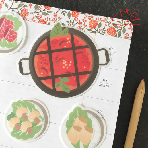 山城火锅美食贴纸包12张/贴纸包/重庆原创伴手礼/旅游纪念品 商品图1