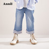 安奈儿女童全腰梭织牛仔单裤xg216515 商品缩略图0