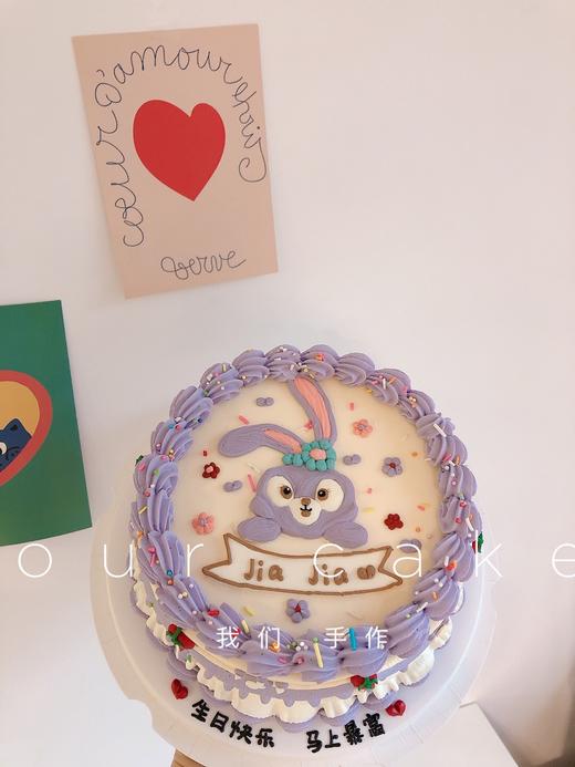 手绘星黛露兔子复古蛋糕-低糖处理无添加 商品图1