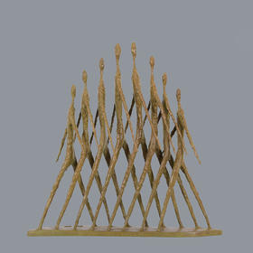 宇达青铜摆件 王起跃作品《和谐》艺术装饰摆件  高42cm