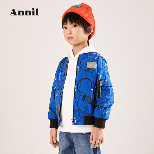 安奈儿【QEE系列IP联名】男童梭织夹克外套ab215581 商品图1