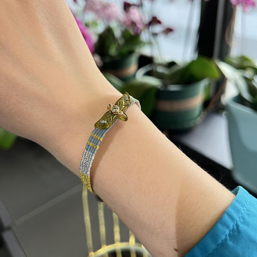 北京仓｜Hipanema-Link-祖尼部落鸟 手链（金色）［法国设计师］ 商品图4