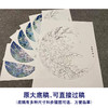 【有步骤、大彩图】李晓明工笔花鸟画白描底稿牡丹图小品《紫韵融春》KA04 商品缩略图1