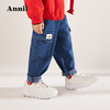 安奈儿男童全腰针织牛仔单裤xb216536 商品缩略图0