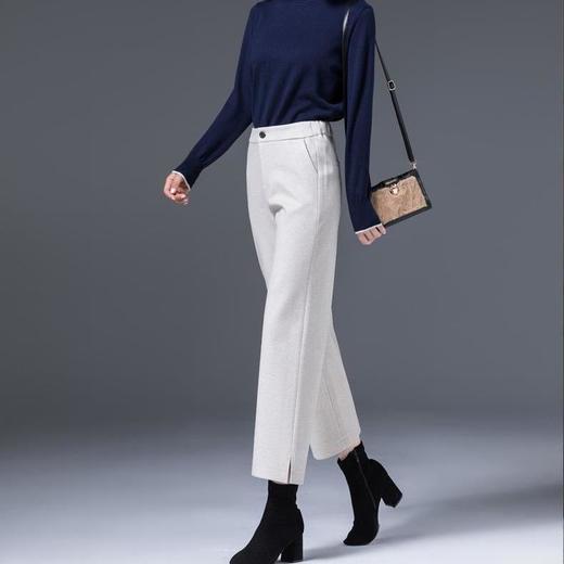 AA YF毛呢九分裤直筒休闲裤小个子阔腿裤 商品图3