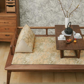 法式线描罗汉床棕榈加厚防滑坐垫