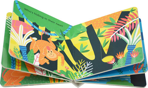 谁躲在这里 英文原版绘本 Slide Surprise Who's Hiding 进口原版纸板机关操作书 幼儿英语启蒙学习书籍 亲子互动 商品图1