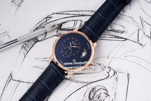 NOOB工厂最有“德味儿”的腕表———格拉苏蒂原创90偏心大日历月相，订制机芯的双跳大日历显示，日期显示的个位和十位并不在同一个日期圈上，有两个独立的显示盘，采用双模组设计 商品图1