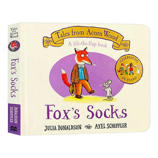 狐狸的袜子 英文原版绘本 Fox's Socks 橡树林故事集 20周年纪念版 Julia Donaldson 儿童英语启蒙纸板翻翻书 英文版进口原版书籍 商品图0