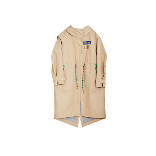 谜底2022春款可拆卸袖头一衣两穿中长款风衣马甲外套女221ME0082 商品图4