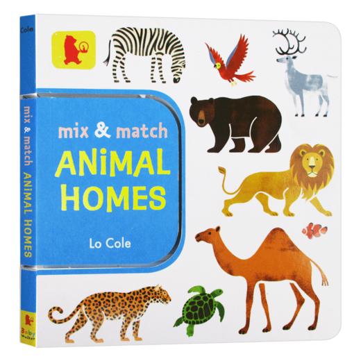 配对游戏 动物之家 英文原版 Mix and Match Animal Homes 英文版儿童英语趣味纸板书 精装 进口原版书籍 商品图3