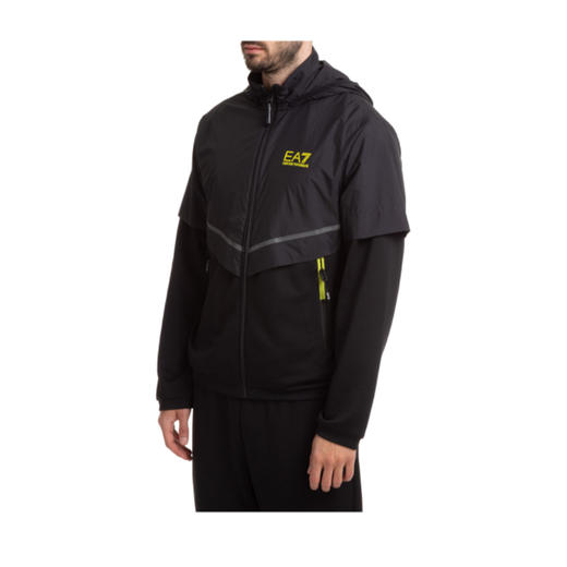 EMPORIO ARMANI EA7 阿玛尼 拉链连帽 男士外套 黑色 6KPM95 PJ16Z 1200 商品图3