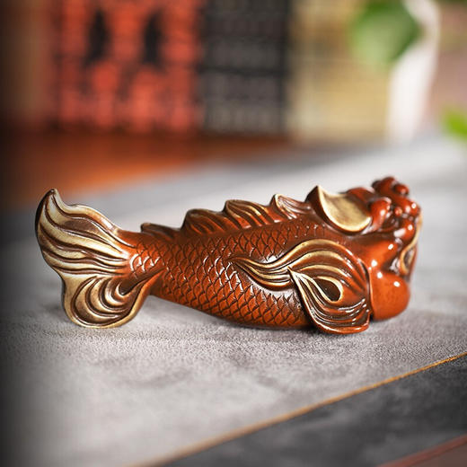 【6F】朱炳仁 铜 金玉有余铜家居办公摆件黄铜 吉祥工艺艺术品 茶宠礼品 金玉满堂 商品图1