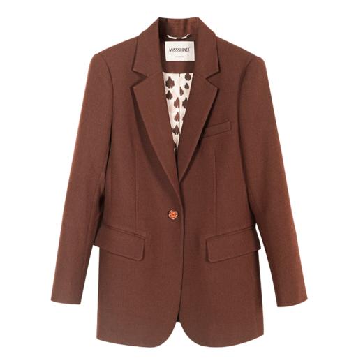 米思阳2026春季新款通勤休闲气质西装修身显瘦微弹长袖外套女0010 商品图4