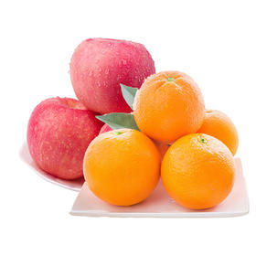 洛川红富士苹果（普通装）12粒/箱+秭归甜橙（2.5kg中大果)【鲜享1.0】
