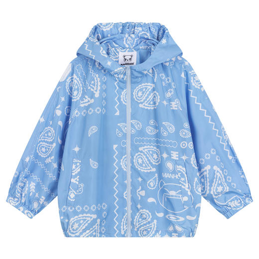 漫画家潮牌童装男女童外套22春新品防晒透气满印腰果花夹克防晒衣 商品图4