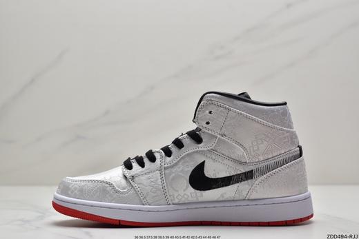 耐克乔丹CLOT x Air Jordan 1 Mid Fearless重磅联名白丝绸高帮休闲运动板鞋CU2804-100男女鞋 商品图2