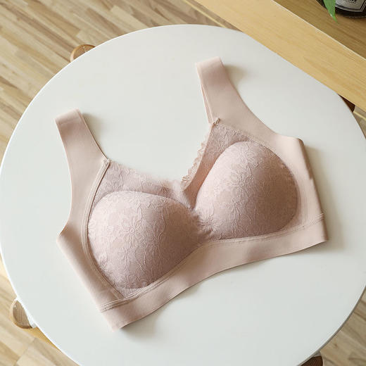 【买1送1】24H内衣 泰国乳胶无痕内衣女薄款无钢圈睡眠背心式小胸性感聚拢运动文胸罩 商品图5