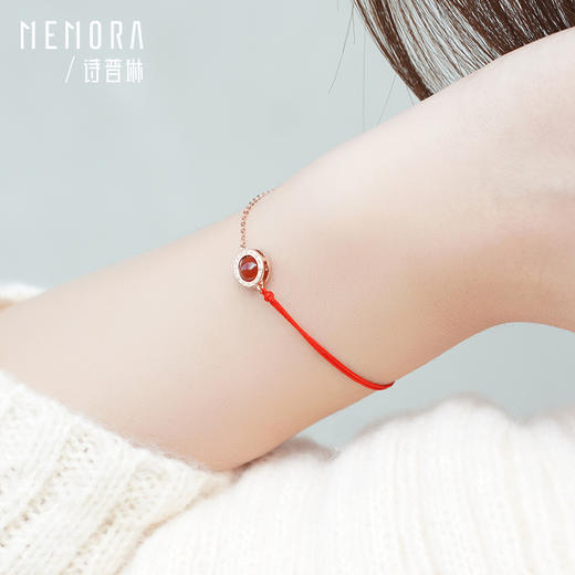 MEMORA诗普琳珠宝时光印记系列钻石珍珠/红玛瑙手链红绳DB0267 商品图1