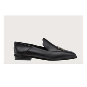 FERRAGAMO 菲拉格慕 GANCINI莫卡辛鞋 女士皮鞋 黑色 733041