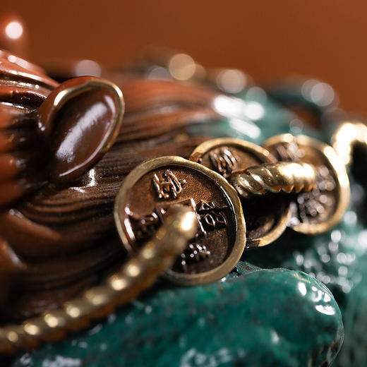 【6F】朱炳仁 铜 全铜摆件《金蟾含财》 铜雕家居工艺品 装饰品 客厅摆件礼 小（80*65*45mm） 商品图3