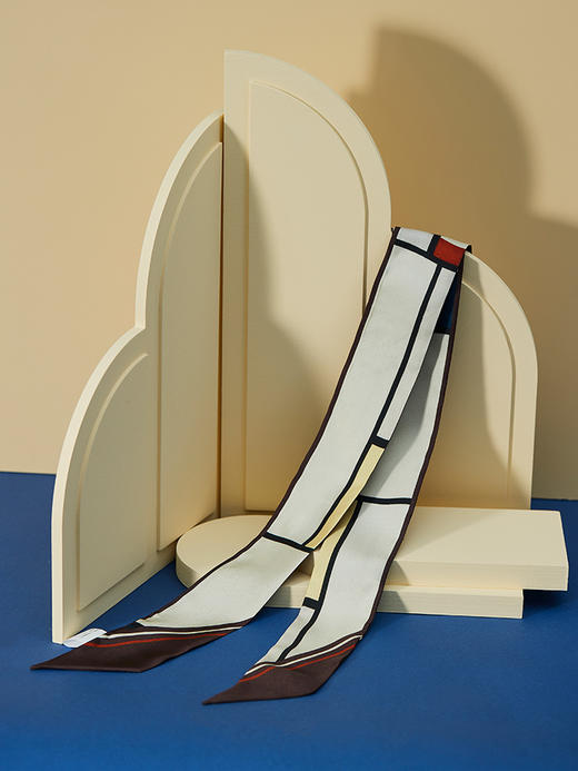 MFA波士顿美术博物馆蒙德里安丝巾创意礼品送女朋友生日新年礼物 商品图2