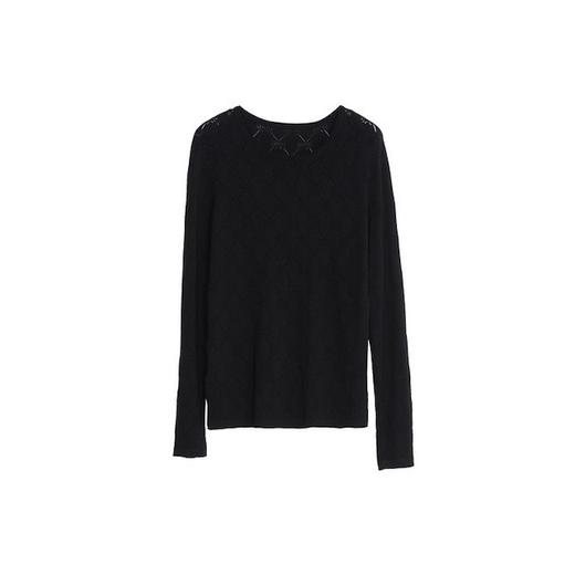 MIIDII谜底2022春新款简约合体舒适打底衫圆领针织衫女221MZ0356 商品图3