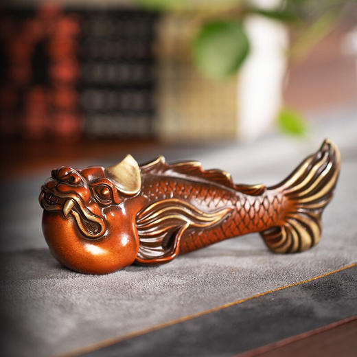 【6F】朱炳仁 铜 金玉有余铜家居办公摆件黄铜 吉祥工艺艺术品 茶宠礼品 金玉满堂 商品图3