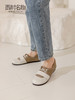 西村名物2022春季新款复古平底圆头休闲单鞋拼接百搭懒人鞋X22AM19101 商品缩略图3