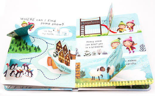什么是雪 英文原版 Usborne Questions And Answers What Is Snow 科普绘本翻翻书 百科生活常识 英文版进口早教启蒙英语书籍 商品图3
