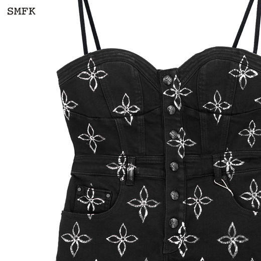 特价秒杀SMFK Garden 花园牛仔吊带裙 牛仔黑手绘 UD004B .潮快闪[福利品] 商品图5