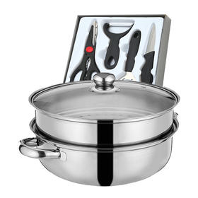 TY（分2个包裹发货）栢士德BYSTON 宝格丽四件套BST-078*1+栢士德BYSTON 蒸汤锅BST-06 /直径28CM 不含彩盒*1【鲜享1.0】