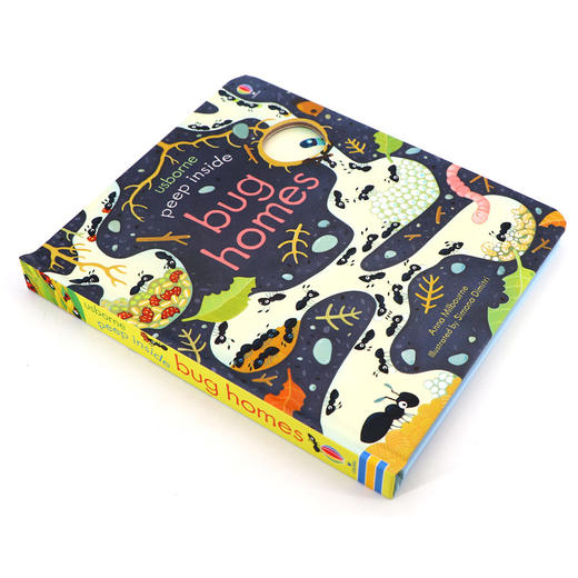 偷偷看里面系列 虫穴 英文原版 Peep Inside Bug Homes 儿童昆虫科普 自然世界 洞洞书 纸板翻翻书 英文版英语启蒙学习书籍 商品图2
